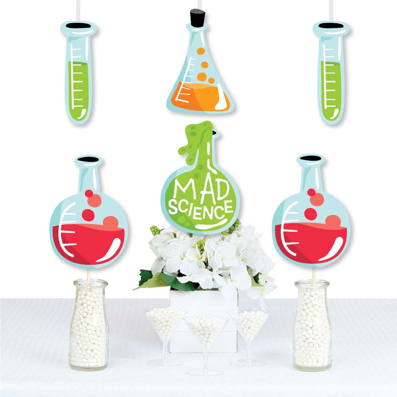 Big Dot of Happiness Scientist Lab - Beaker Test Tube Decorations DIY Baby Shower or Birthday Party Essentials - Set of 20